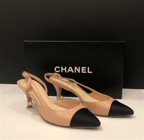 chanel slingback inspired shoes|chanel ladies high heel shoes.